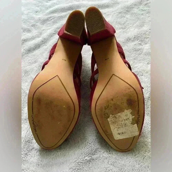 Halogen Sydney Leather Block Heels EUC - Picture 5 of 6